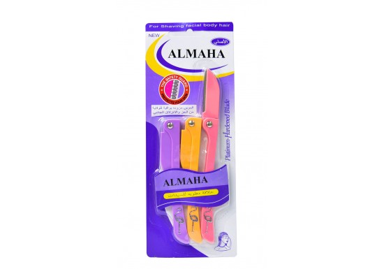 Al Maha 3 razor blades for facial and body hair removal