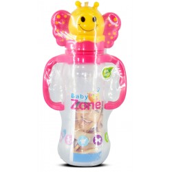 Baby Zone Baby Feeding Bottle Transparent Colored Plastic Handle 250 ml 8535