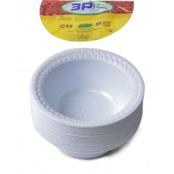 Plastic plates deep soup 3P size 15 cm 50 pieces
